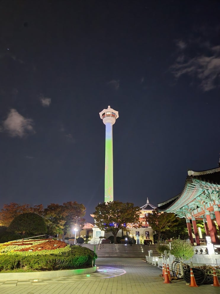  용두산 공원 밤 산책