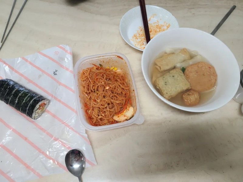 세종시 아름동 김밥천국 참치김밥, 쫄면 포장 이용 : 네이버 블로그