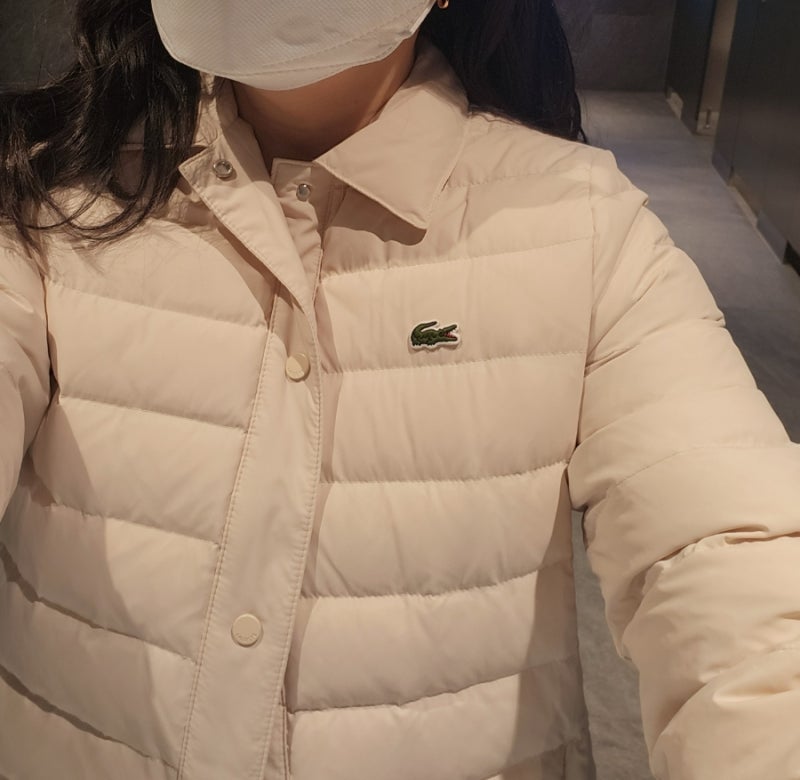 라코스테 구스다운 경량패딩