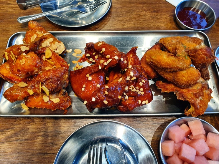  굽은다리역 맛집 철인7호치킨 천호동 맛집 인정