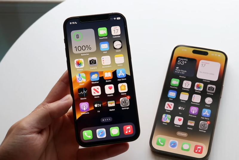 아이폰12 PRO 아이폰14 프로 성능 크기 무게 배터리 용량 비교
