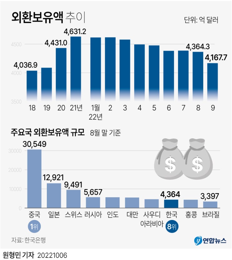  외환보유액 급감 [세상읽기]