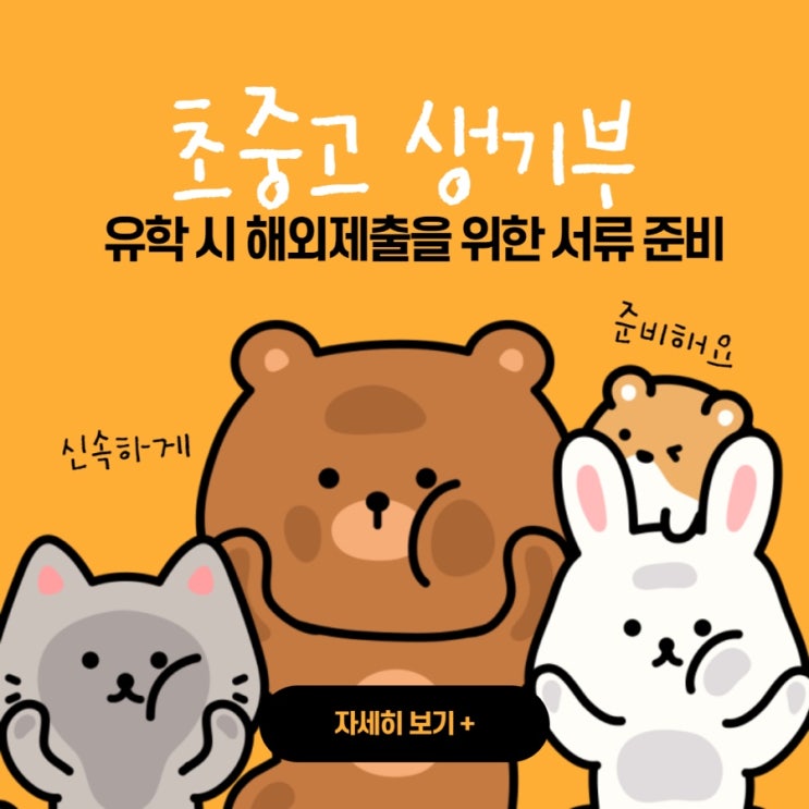 대표적 유학서류 초중고 생기부, 어떻게 준비해야할까요? 대표적 유학서류 초중고 생기부, 어떻게 준비해야할까요?