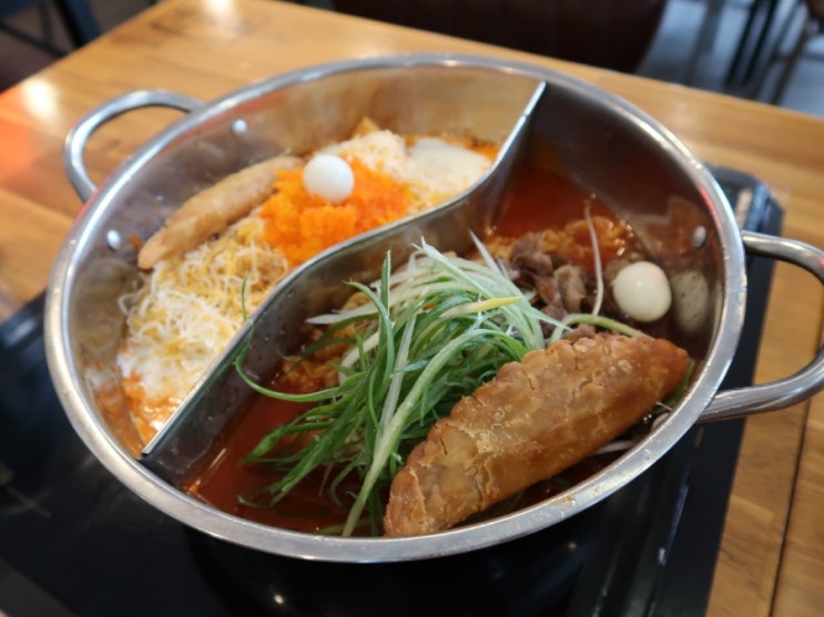  [천안 불당동맛집] 청년다방 신메뉴 반반떡볶이, 옥수수튀김