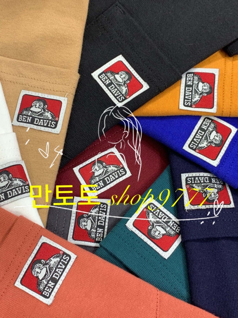 BEN DAVIS 벤데이비스 포켓 롱 슬리브 티셔츠 10컬러, 특가! 2장99,000원,남여공용