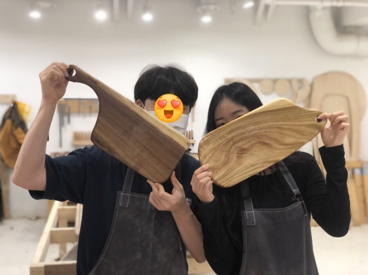  인천 커플 기념일 데이트엔 특별한 원목도마 만들기 원데이클래스