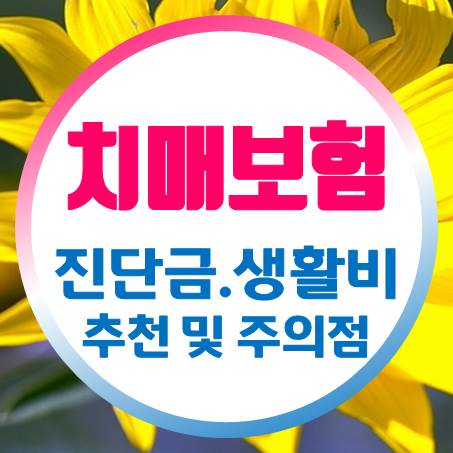  진단금과 생활비 보장하는 경증치매보험 추천 및 주의사항