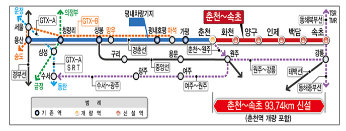 서울∼속초 1시간 39분 만에 간다…‘동서고속화철도’ 2027년 개통_국토교통부 서울∼속초 1시간 39분 만에 간다…‘동서고속화철도’ 2027년 개통_국토교통부