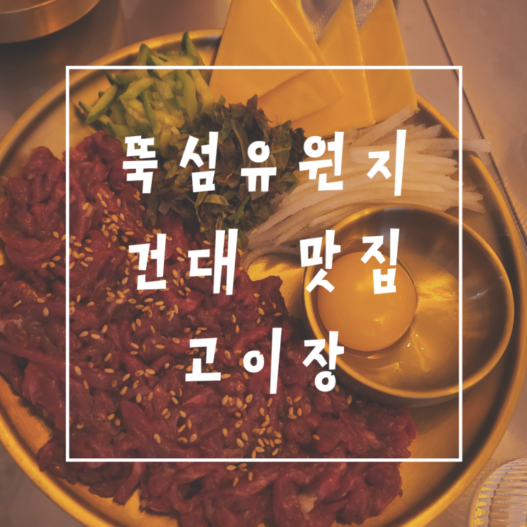  건대 뚝섬유원지 맛집 고이장