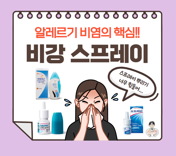  비강 스프레이(Nasal spray) - 알레르기 비염의 핵심 치료!! / 아바미스, 나조넥스, 오트리빈
