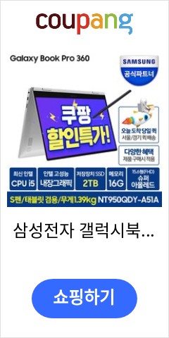 삼성전자 갤럭시북 프로360 15.6 Non-OS 2in1 투인원 올인원 태블릿PC 터치 홈스쿨링 동영상감상 노트북, 미스틱 실버, NT950QDY-A51AS, 코어i5, 2TB,