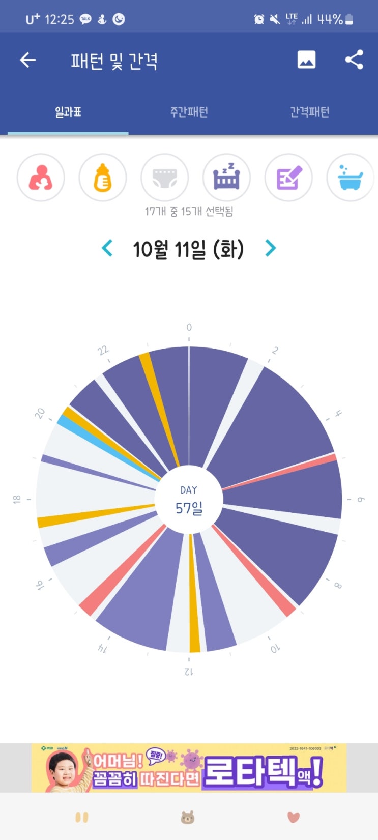  육아일기. 채윤이 일과(10/11-10/17)