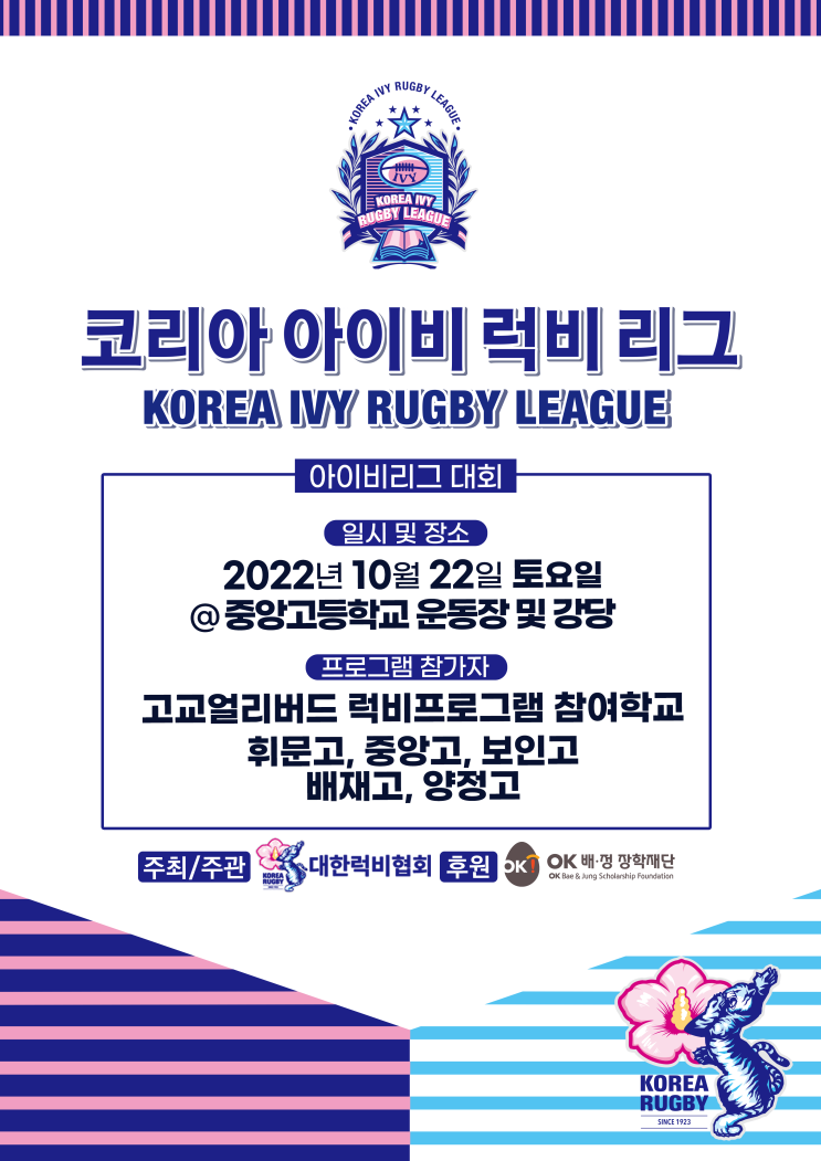 <b>대한럭비협회</b>, 코리아 아이비 <b>럭비</b> 리그 개최