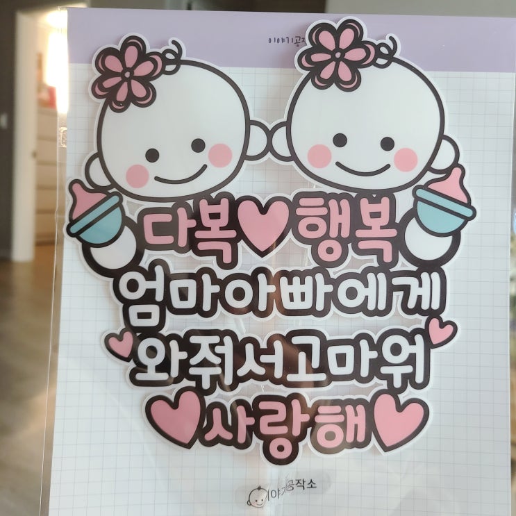  일란성쌍둥이 피카베베 선물 후기, 태교여행 쌍둥이토퍼