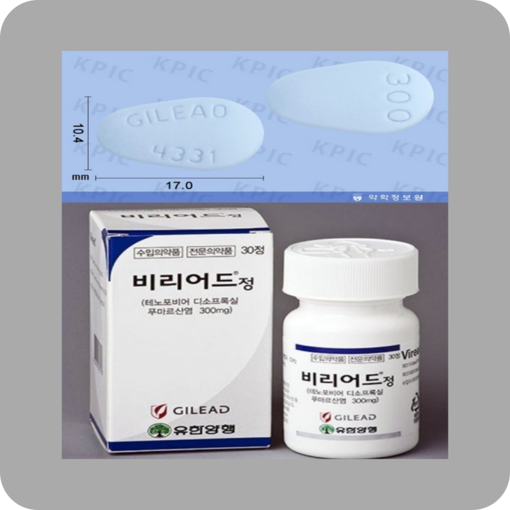  비리어드정 만성B형간염 약 효과/부작용
