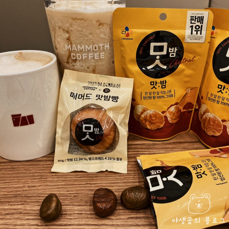  매머드커피 가을맞이 신메뉴 맛밤과의 부드러운 콜라보