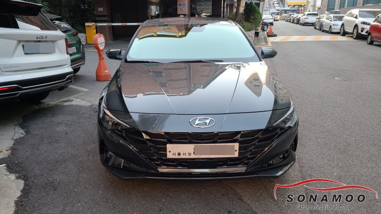  아반떼 CN7 아이나비 QXD8000 커넥티드 장착