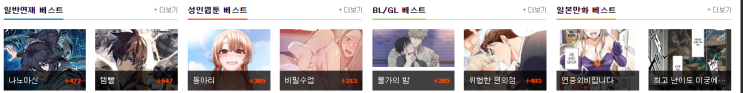  웹툰, 성인웹툰, 일본만화, 일본성인만화 무료로 보는곳?