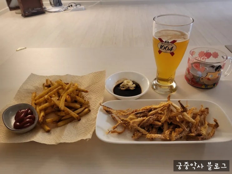 맥주안주로 좋은 먹태, 카벤디쉬 케이준 감자튀김(feat.먹태굽는법)