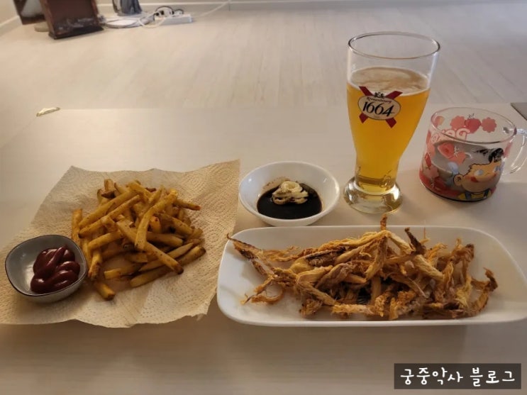  맥주안주로 좋은 먹태, 카벤디쉬 케이준 감자튀김(feat.먹태굽는법)