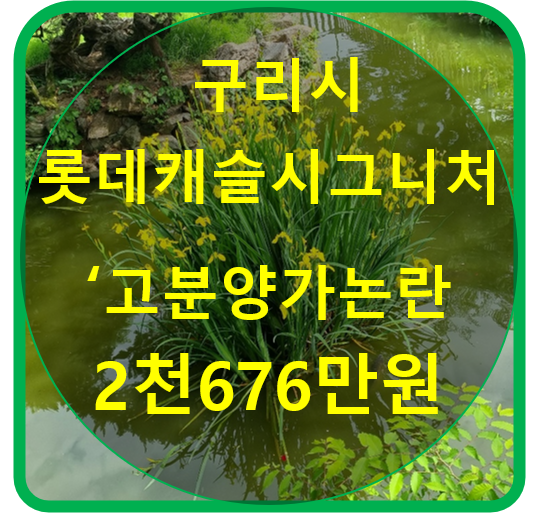  이달 중 분양 예정인 ‘구리역 롯데캐슬 시그니처’가 고분양가 논란에 휩싸일 전망이다. 구리지역 부동산시장이 침체국면인데도 지역 내 사상 최대 분양가를 보이고 있다.