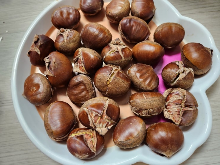  가을에 먹기 좋은  군밤 간식 만들기 (에어프라이어 굽기)          칼집 내는 방법
