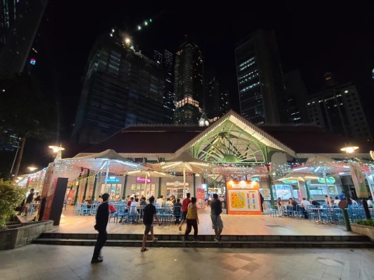  싱가포르 라우파삿 Lau Pa Sat, 사테거리 7번 8번 가격 시간