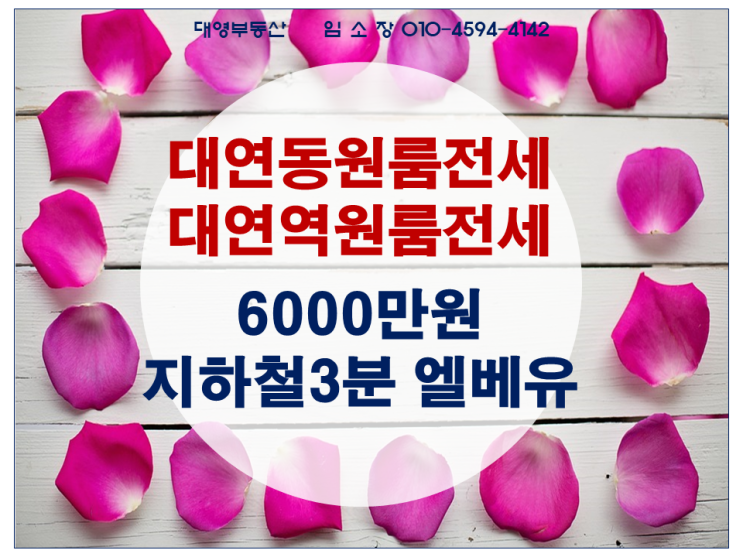  대연동 원룸 오피스텔 전세 대연역 2분거리 엘베있고 완전 굿