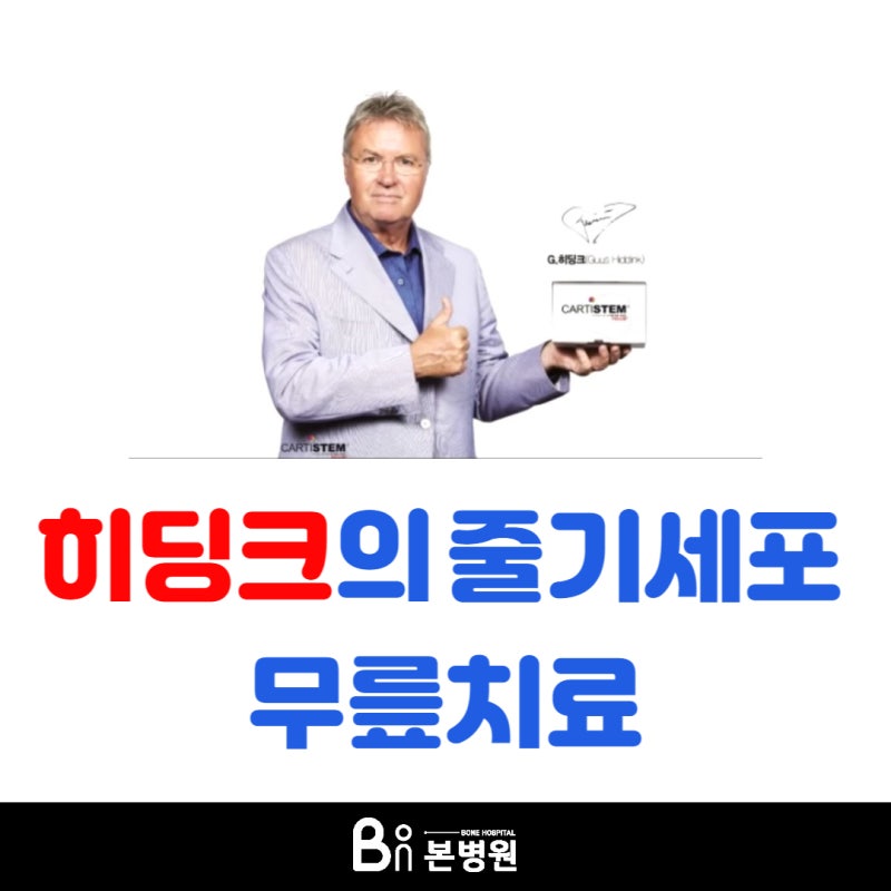 안양정형외과 본병원 히딩크가 선택한 줄기세포 (카티스템) 무릎치료