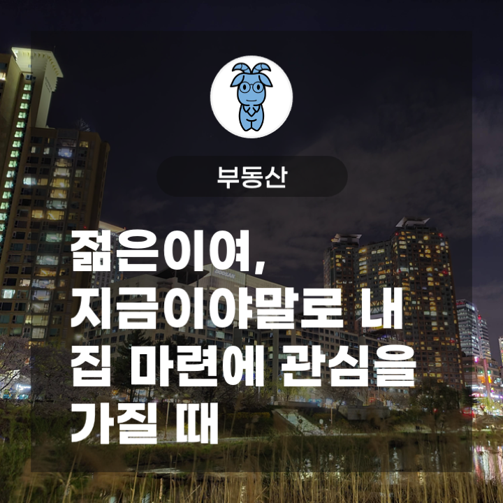 젊은이여, 지금이야말로 내 집 마련에 관심을 가질 때