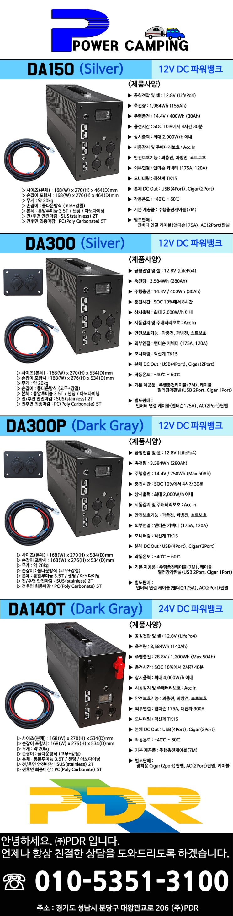  12V / 24V DC 파워뱅크 출시!!