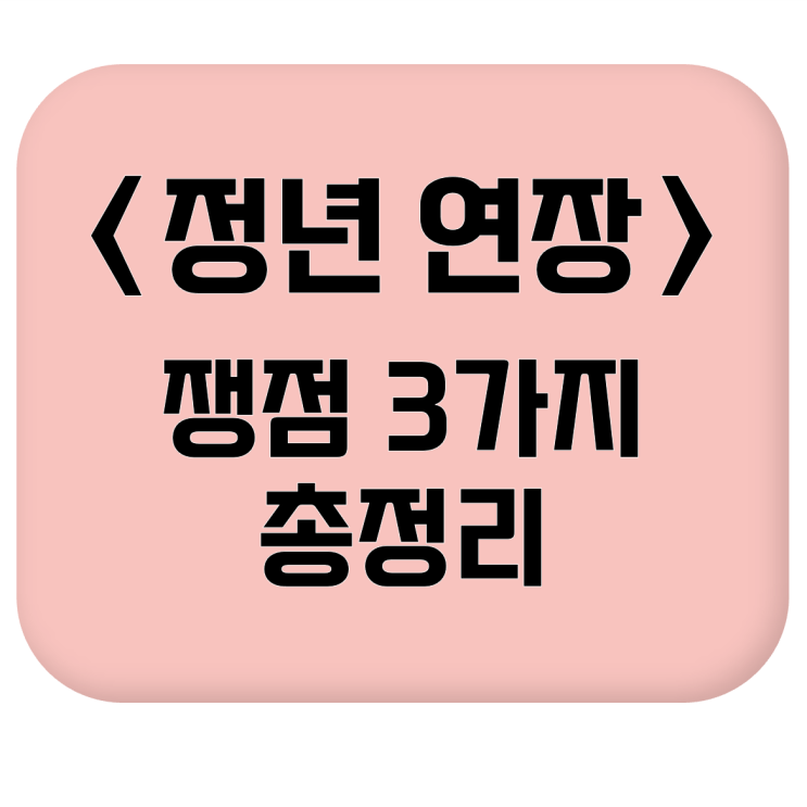  [뉴스영상 요약정리] 다가오는 인구절벽에 대한 해법이 정년연장?? 정년연장에 대한 쟁점 3가지 #영상정리 #글정리 #글요약 #자료정리