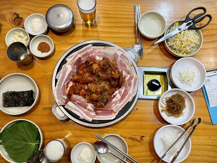 사상맛집 윤상옥신쭈꾸미 쭈꾸미+삼겹살 조합이 진리