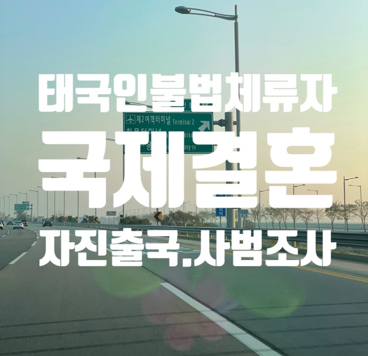 태국인 불법체류자 출국절차 국제결혼 및 결혼비자 F6 준비 태국인 불법체류자 출국절차 국제결혼 및 결혼비자 F6 준비