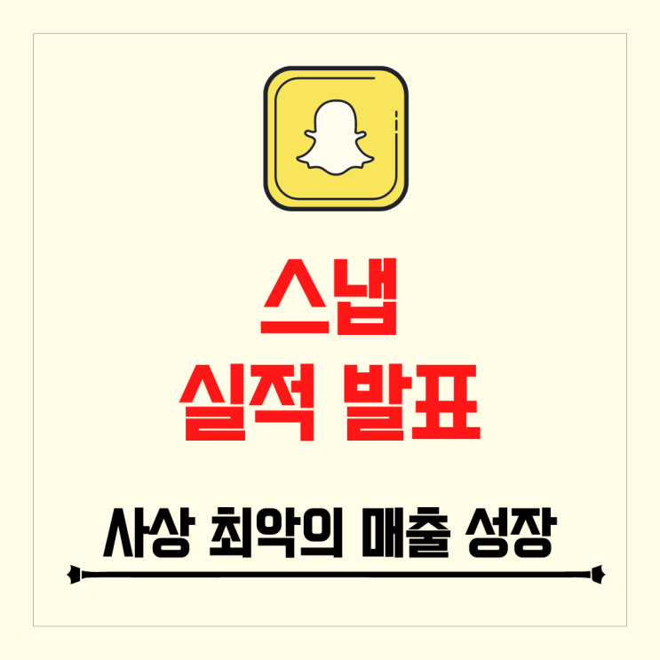스냅 실적 발표 사상 최악의 매출 성장 기록