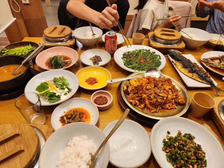  인천 송도 밥상편지 가성비 한정식 가족생일모임 했어요
