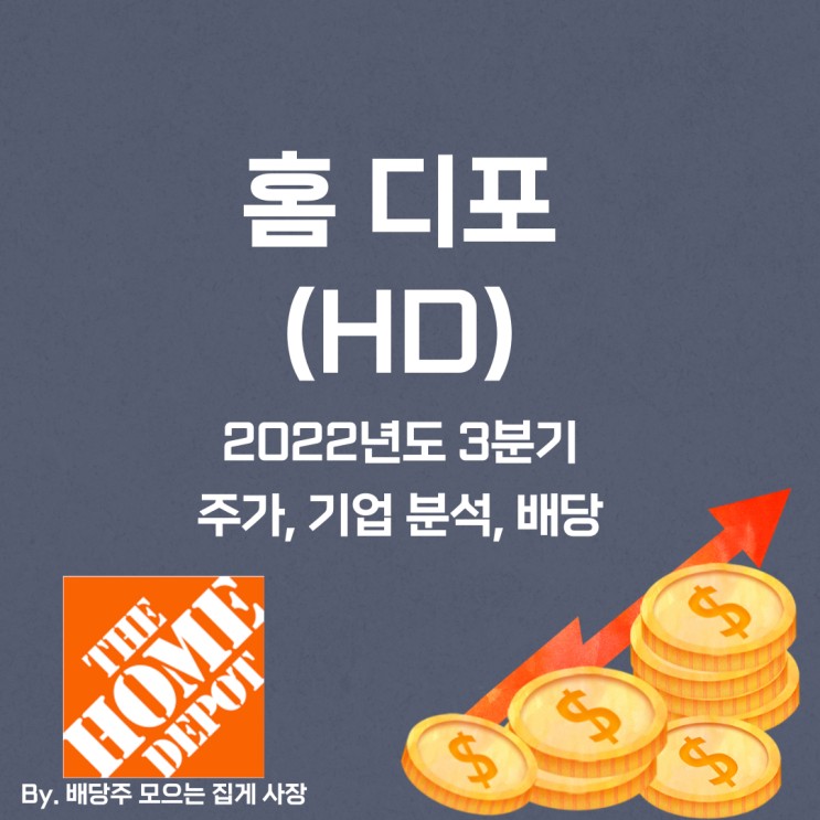 [홈 디포] 2022년도 3분기 HD, HD 주가, HD 주식, 기업 분석, 배당 지급일, 배당락일, 배당 성향, 배당 수익률, 배당 성장률