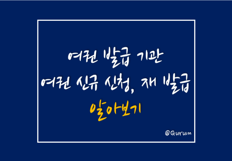  해외여행 전에 여권 발급 기관 알아보기. Feat. 여권 신규 신청, 재발급, 그리고 온라인 여권 재발급 해당자 알아보기.