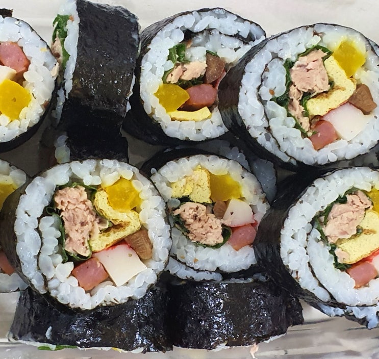  김밥 맛있게 싸는 법 참치 김밥 만들기 도전