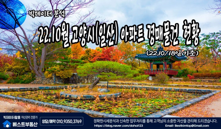  22.10월 고양시(일산) 아파트 경매물건 분석 !!!
