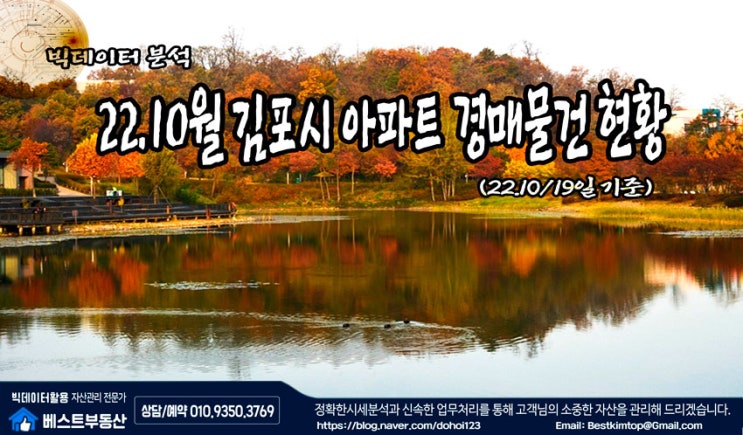  22.10월 김포시(한강신도시) 아파트 경매물건 분석 !!!