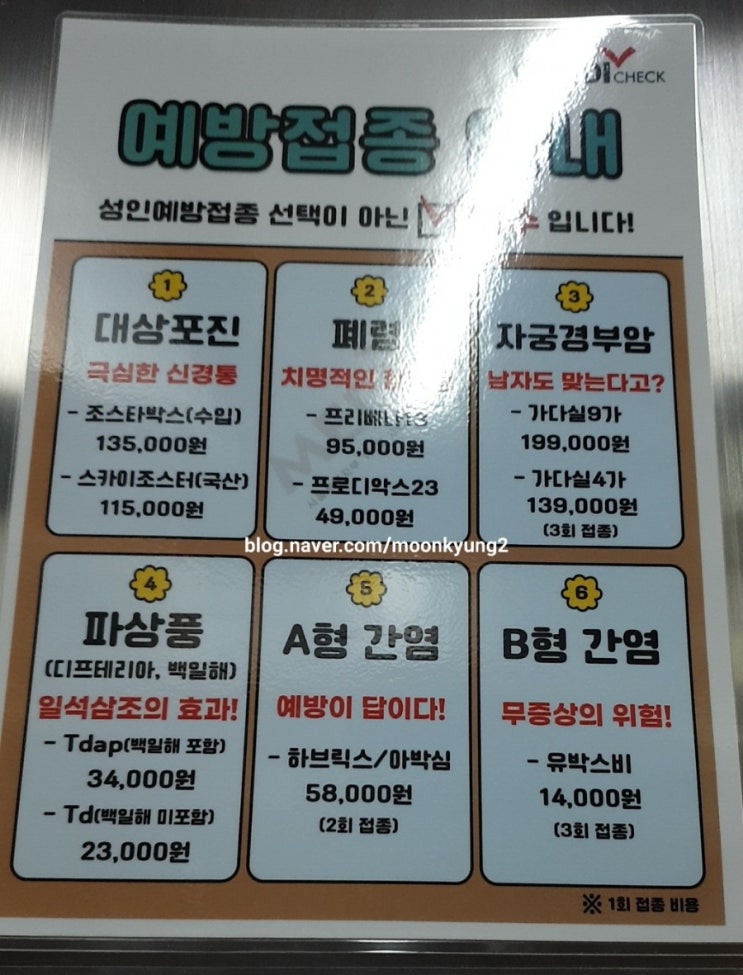 2022 독감예방접종 독감4가백신 가격, 저렴하게 맞았어요