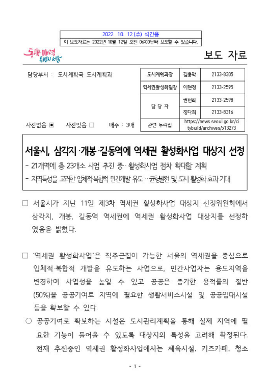  서울시/3차역세권/활성화사업/대상지선정