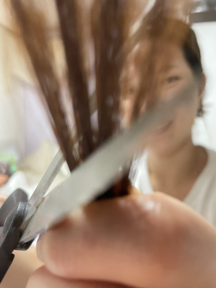  결혼식장 다녀와서 앞머리 죽여버리기