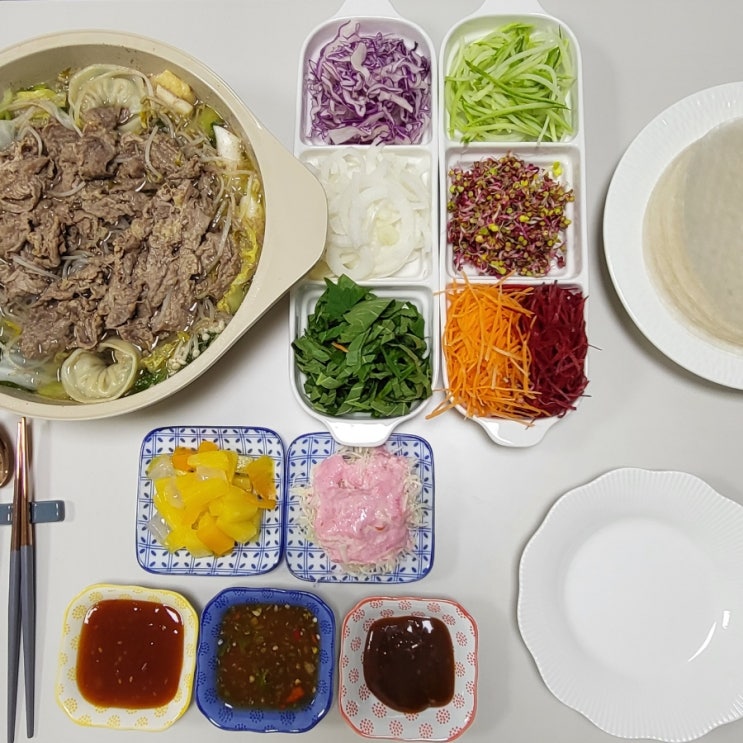  [쌈촌 수택직영점] 구리역 맛집/월남쌈 소고기 샤브샤브 포장 후기