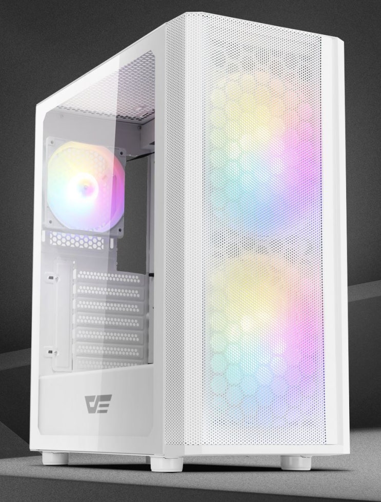  컴퓨터케이스추천 darkFlash DK360 MESH RGB 강화유리 (화이트) 사용후기