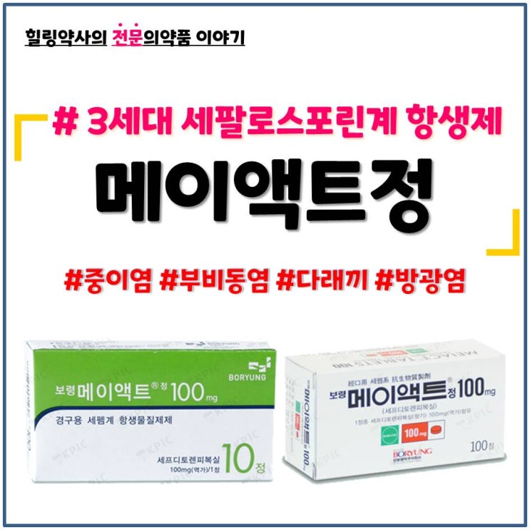 [메이액트정]세팔로스포린계항생제,중이염,부비동염,다래끼 복용법,금기 및 주의사항,부작용(이상반응)