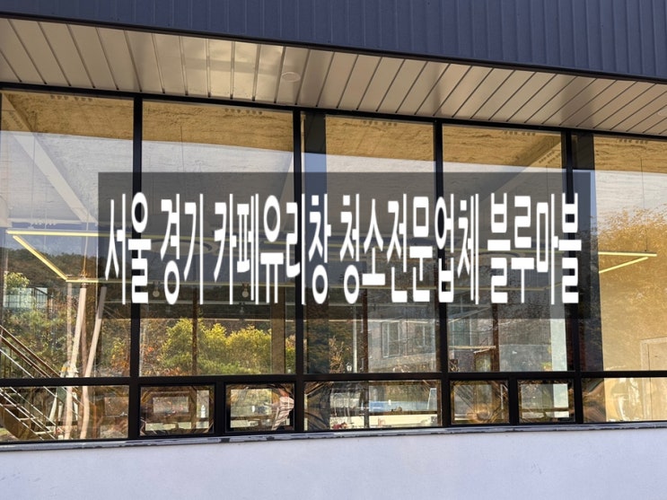 서울 경기 카페유리창 청소전문업체 블루마블