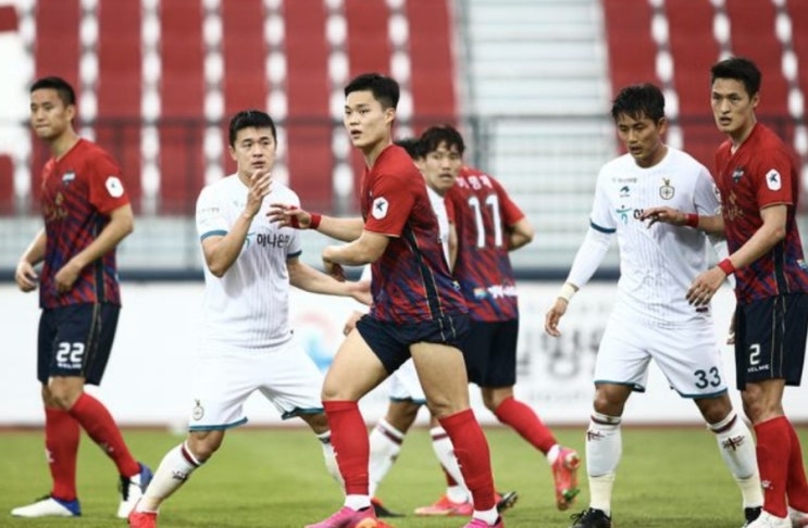 K리그 국내 프로축구 2022시즌 승강 플레이오프(PO) 1차전 대전시티즌 김천상무 FC안양 수원삼성