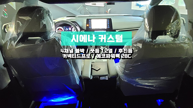  인천 시에나 4채널 블랙박스,풋등,후진등 커스텀 작업!